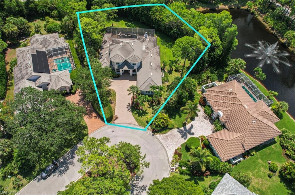 2116 Harlans Run Naples, FL 34105 - Photo 34 of 35 Aerial view of property's location with property boundaries highlighted