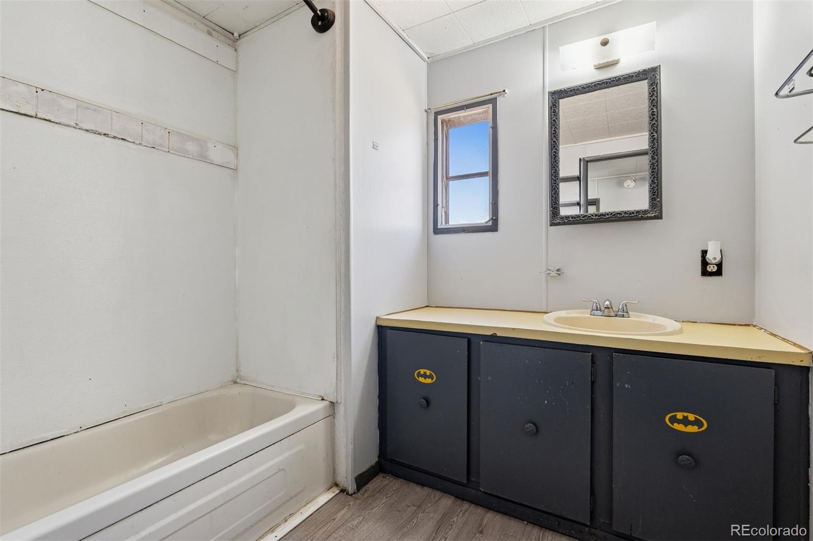 1044 Mac Davidson Circle Dacono, CO 80514 - Photo 14 of 25 a bathroom with a tub sink and mirror