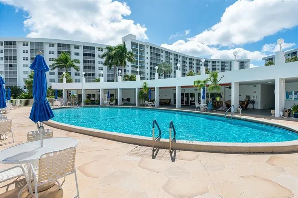 a view of a swimming pool