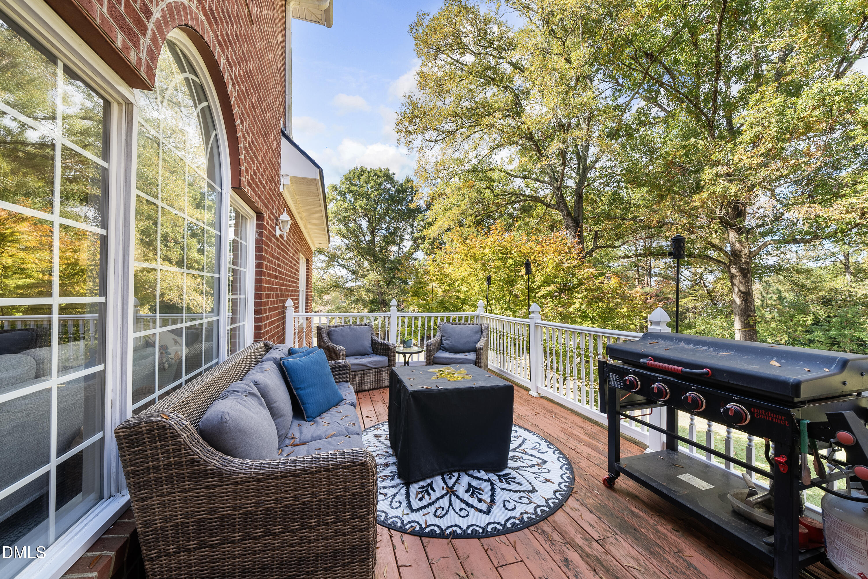 72 Clover Ridge Angier, NC 27501 - Photo 22 of 47 a view of balcony with couch and chairs