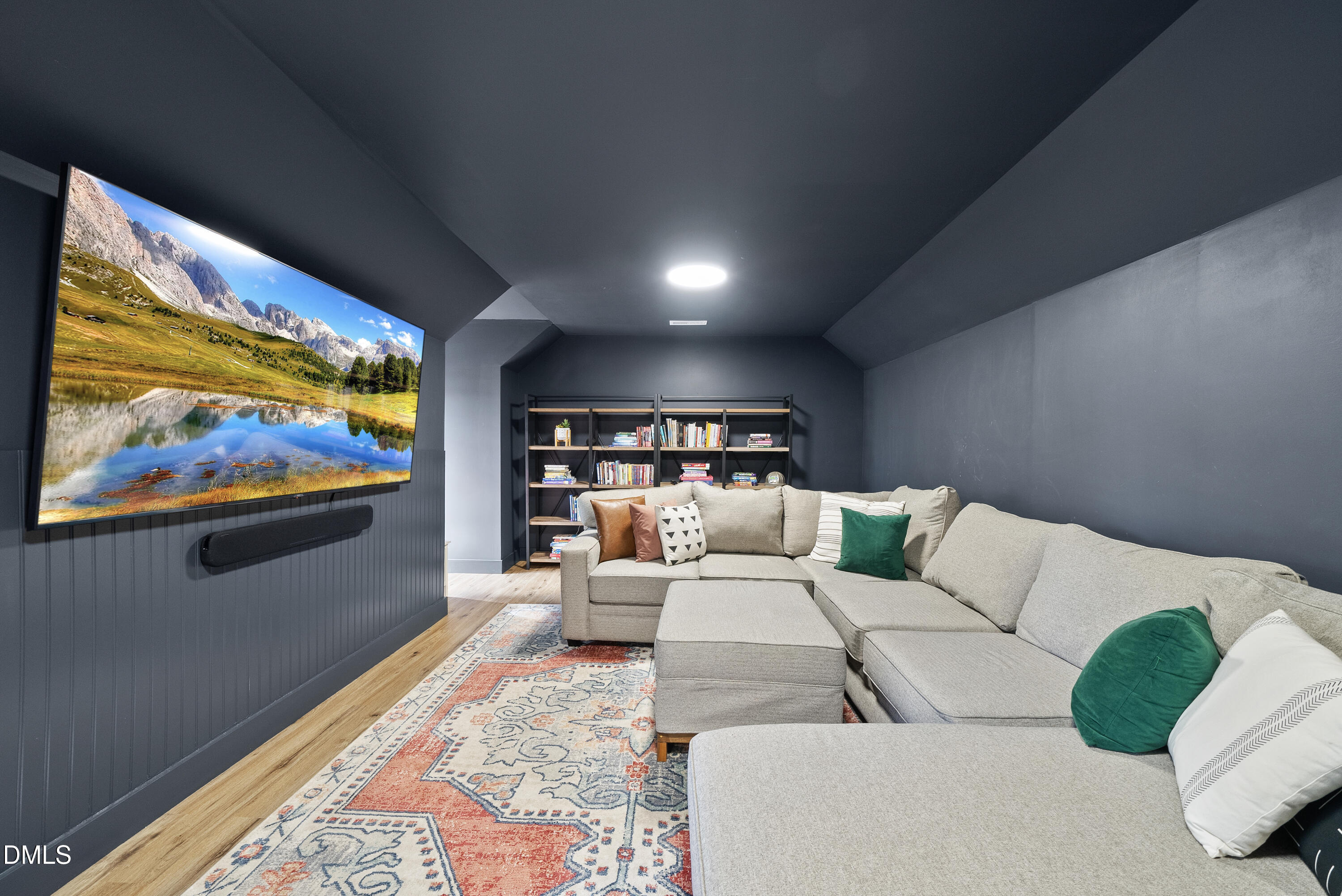 72 Clover Ridge Angier, NC 27501 - Photo 35 of 47 a living room with furniture and a flat screen tv
