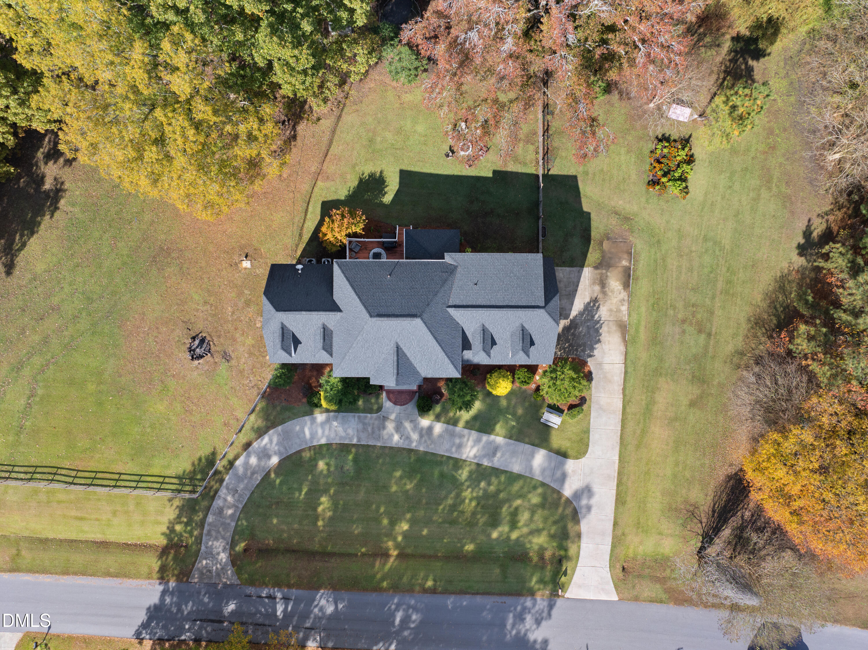 72 Clover Ridge Angier, NC 27501 - Photo 43 of 47 an aerial view of a house with a yard
