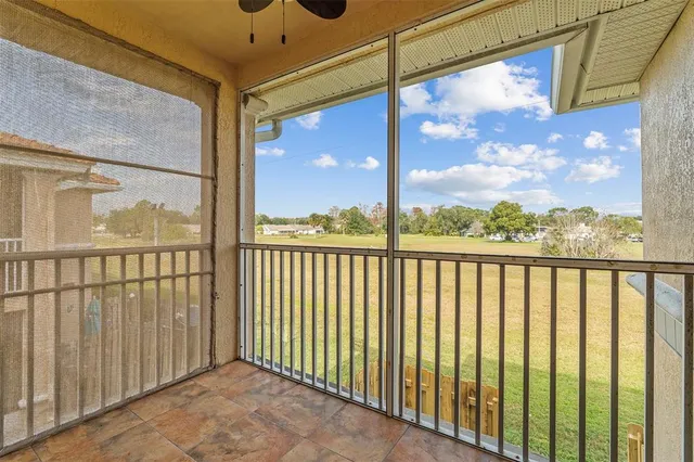 a view of a city from a balcony