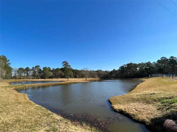 a view of a lake with a mountain in the background