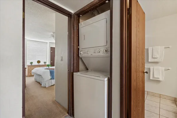 a view of living room washer and dryer
