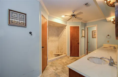 a view of a backyard with a sitting area