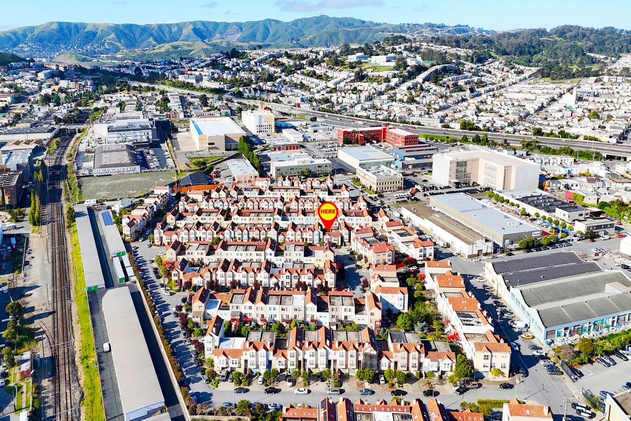 128 Orsi Circle San Francisco, CA 94124 - Photo 3 of 40 an aerial view of multiple house