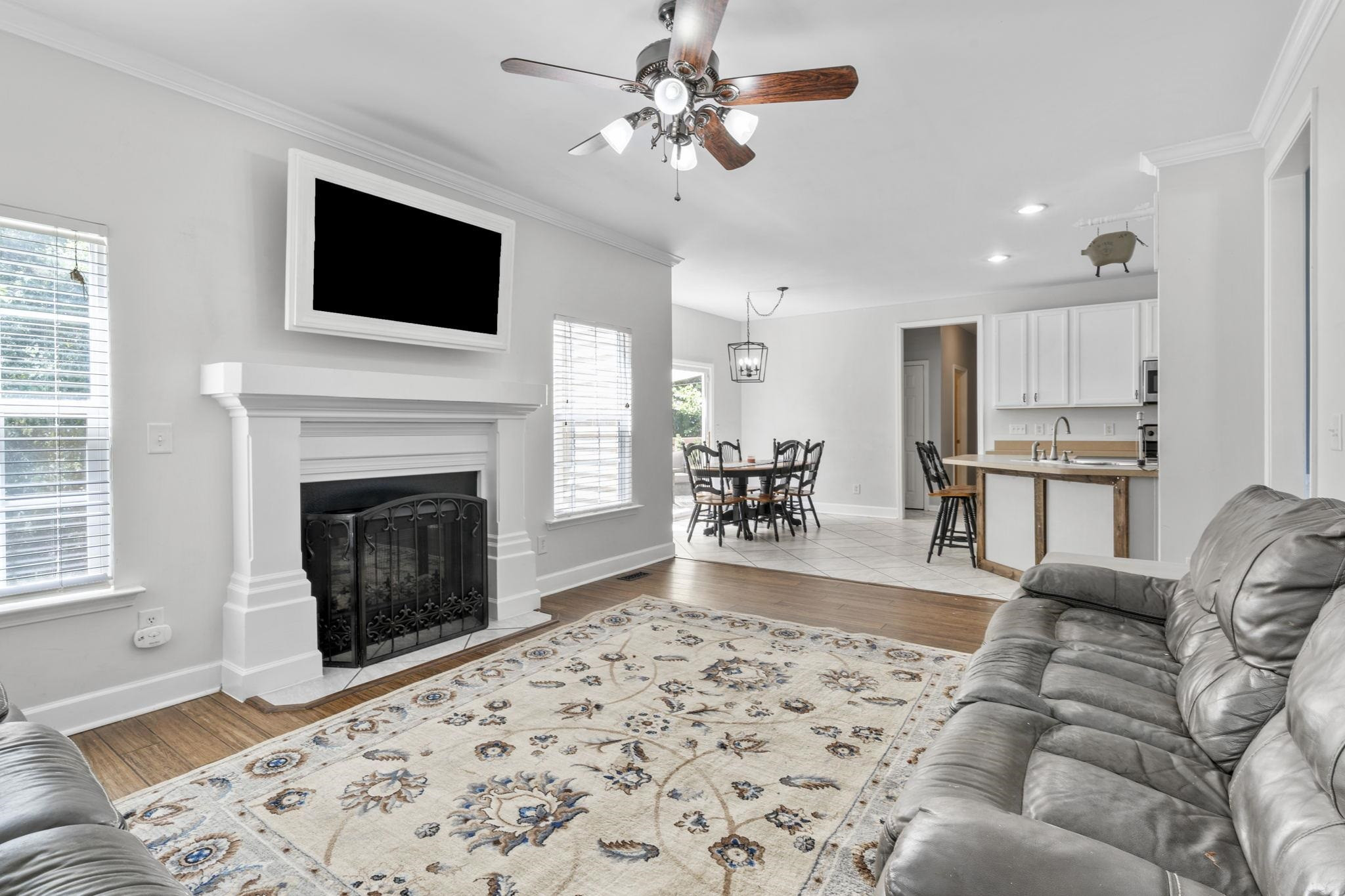 109 Riley Oaks Lane Apex, NC 27539 - Photo 8 of 35 Gas Log Fireplace Creates a Cozy Place to Relax