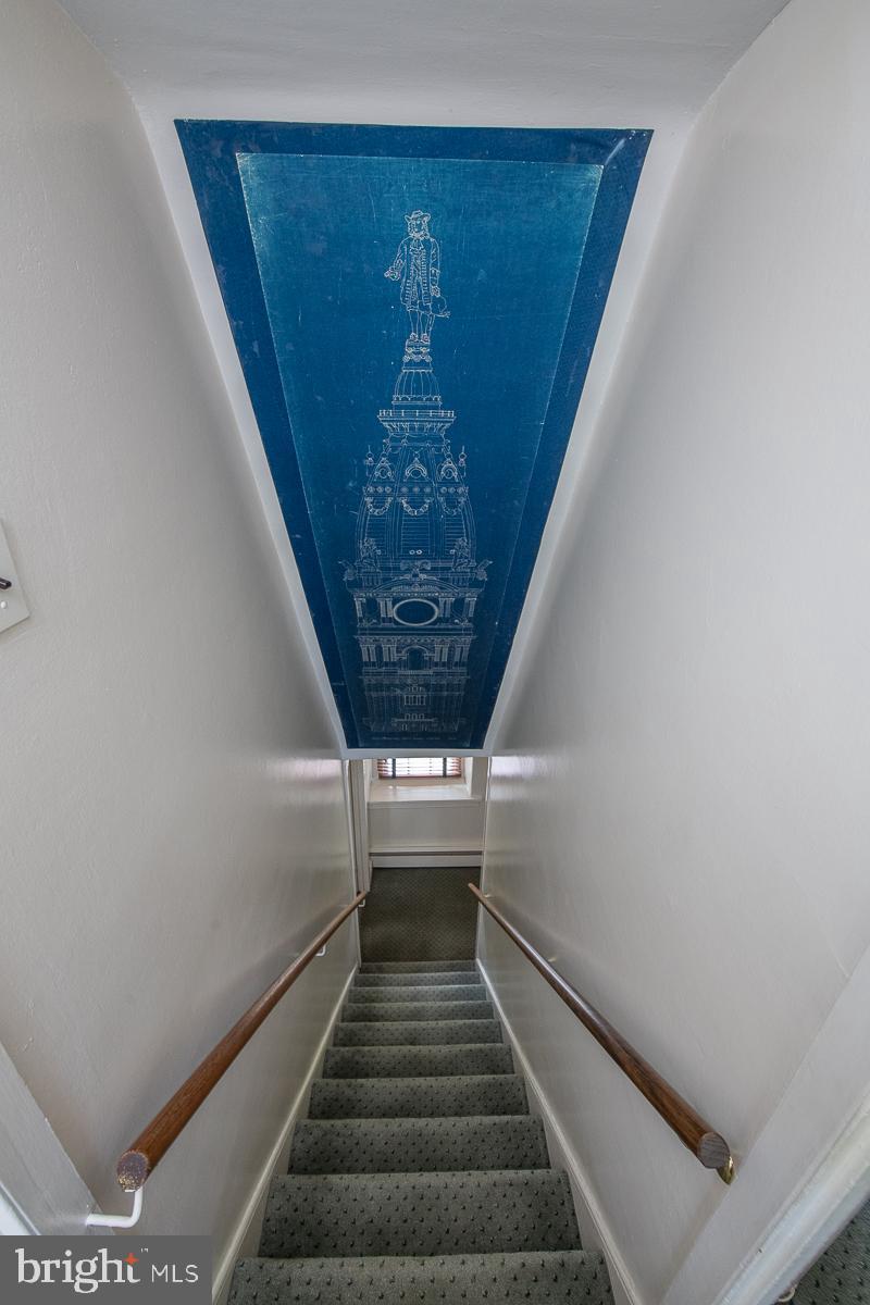 933 Merion Square Road Gladwyne, PA 19035 - Photo 22 of 38 Captivating City Hall mural on stairway ceiling!