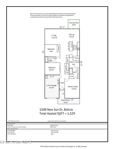 $264,900 | 1508 New Sun Drive Southeast, Bolivia, NC 28422