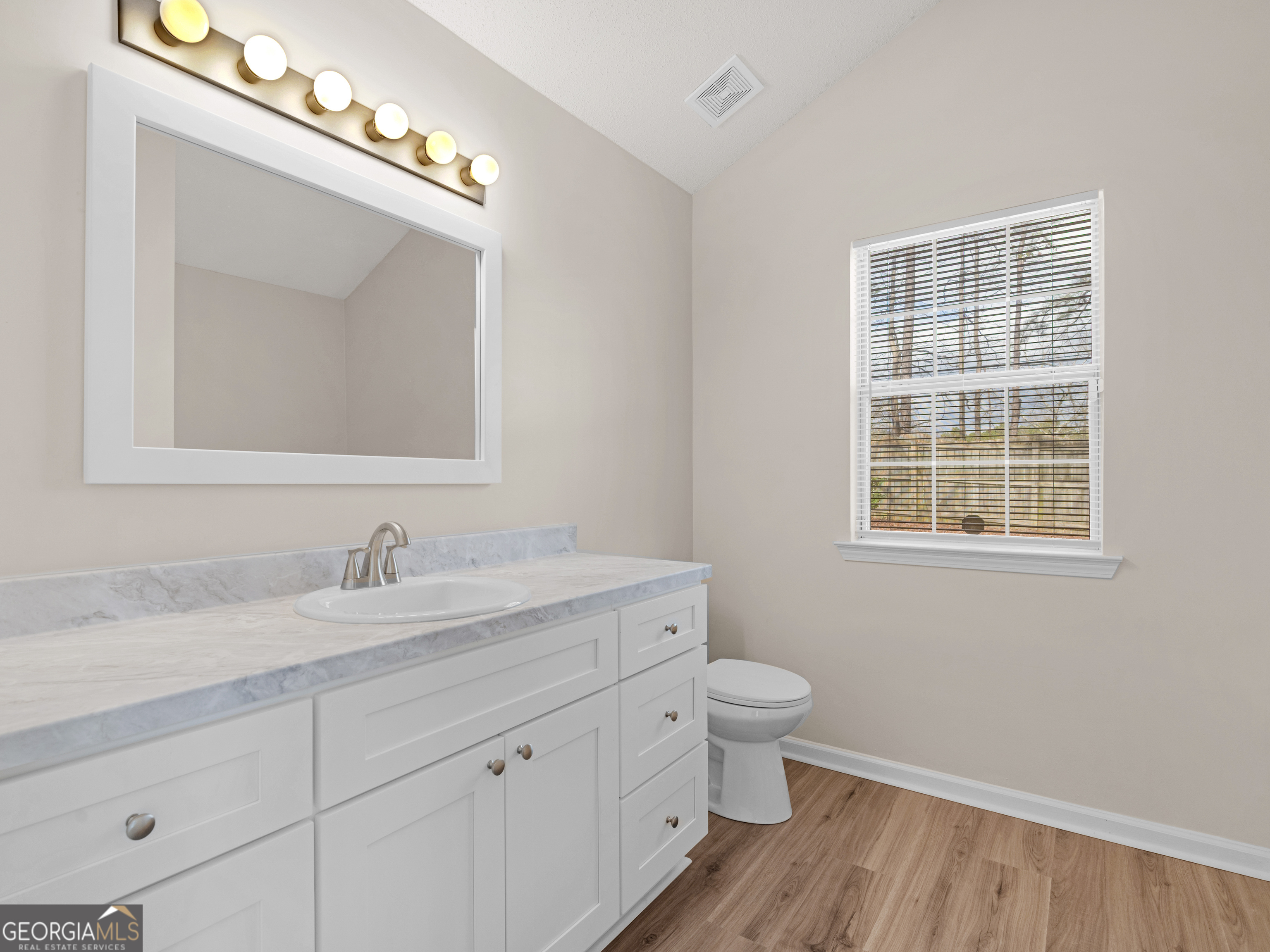 729 Old Stone Court Stockbridge, GA 30281 - Photo 25 of 47 a bathroom with a toilet a sink and mirror