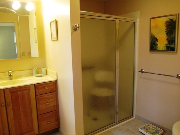 105 George Hill Road Grafton, MA 01519 - Photo 14 of 22 a bathroom with a shower sink and mirror