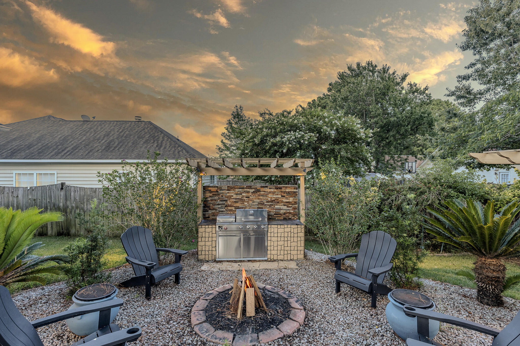7729 Fayetteville Road North Charleston, SC 29418 - Photo 59 of 64 Backyard Twilight