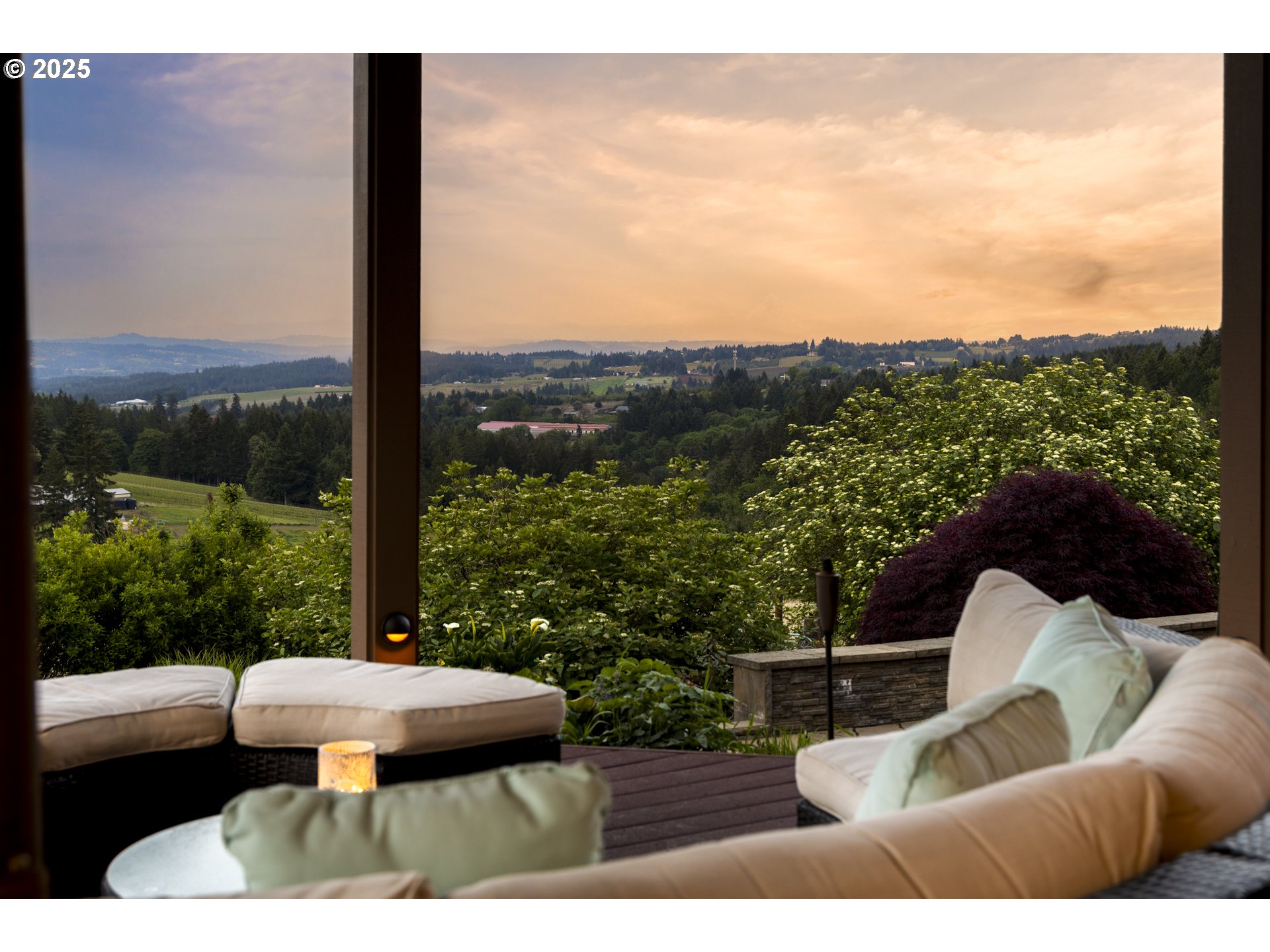 21250 Southwest Jaquith Road Newberg, OR 97132 - Photo 3 of 48 a view of a porch with furniture and a yard