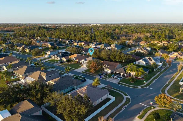 an aerial view of multiple house
