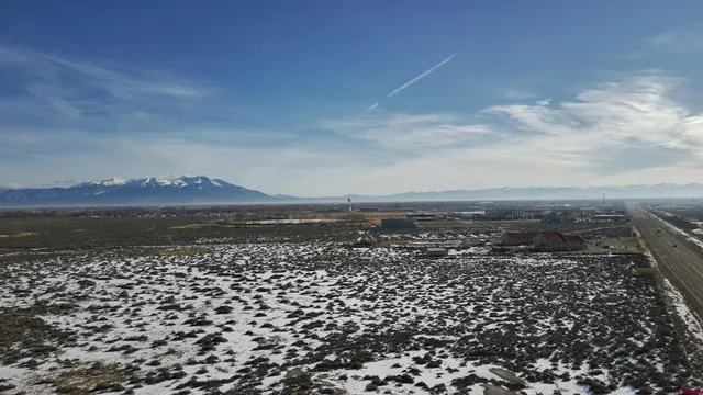 an aerial view of a building