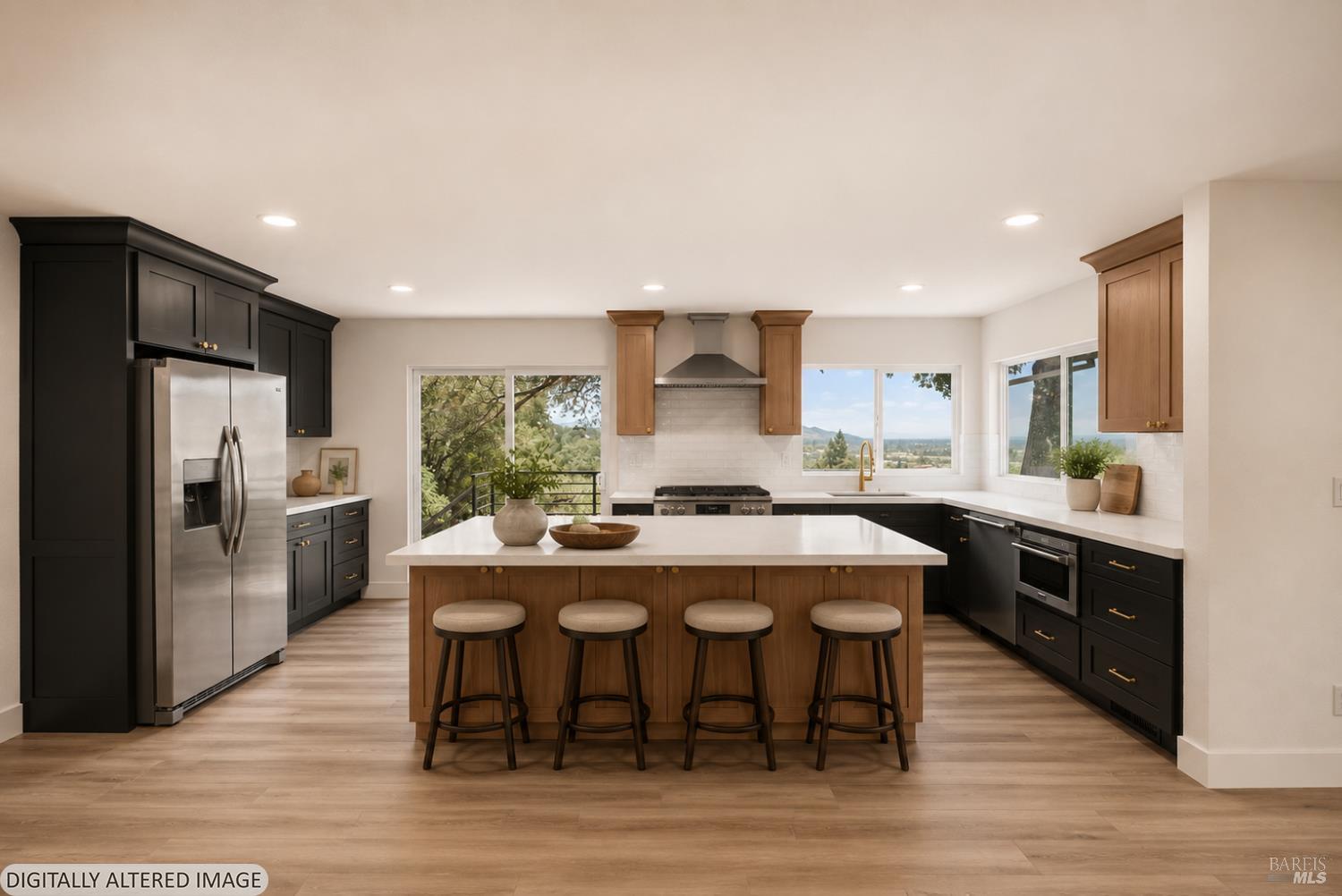 1385 Wikiup Drive Santa Rosa, CA 95403 - Photo 1 of 49 Enjoy the stunning views from this remodeled kitchen. (Virtually staged)