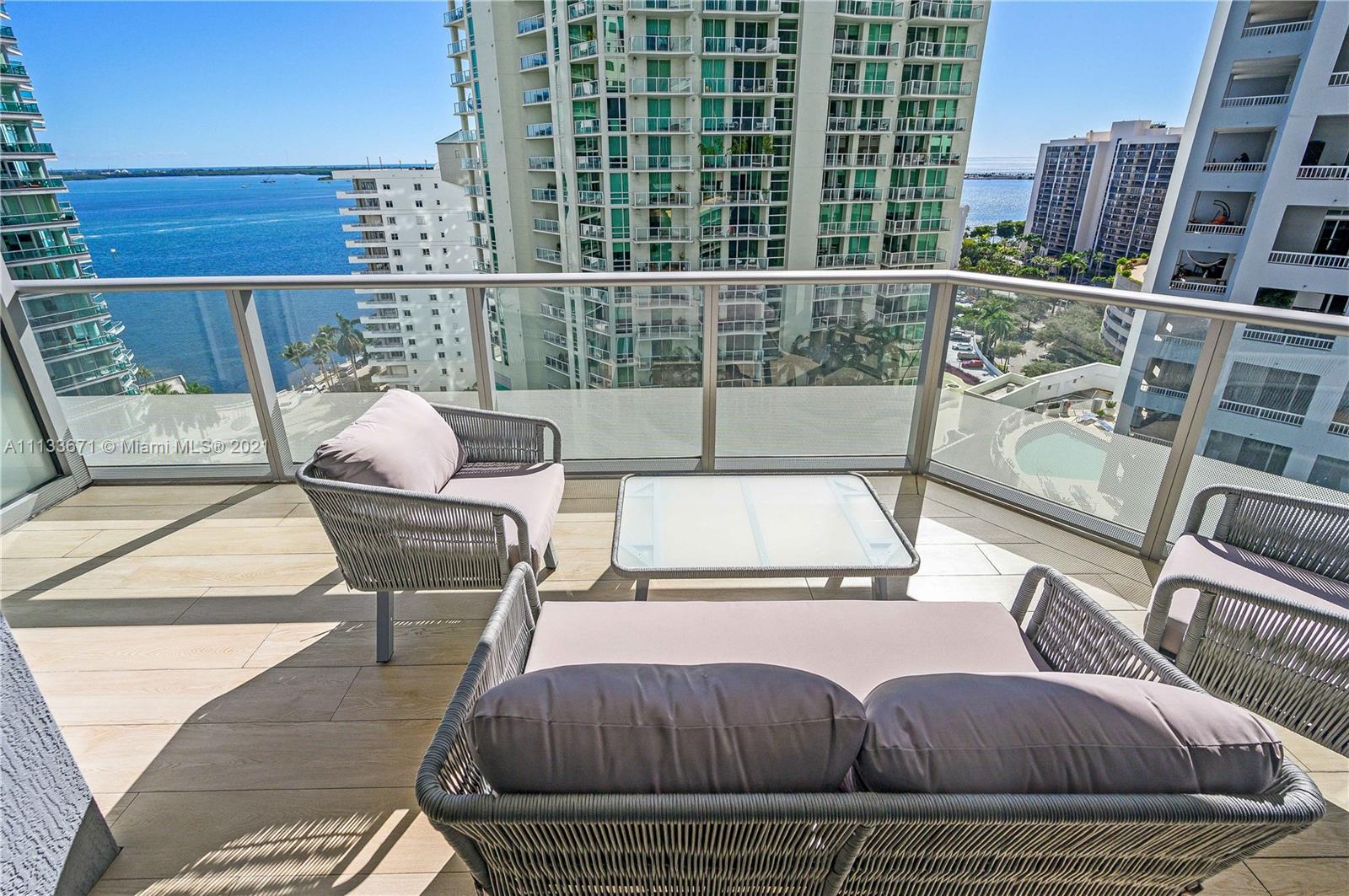 1300 Brickell Bay Drive, Unit 1603 Miami, FL 33131 - Photo 5 of 32 a view of balcony with furniture