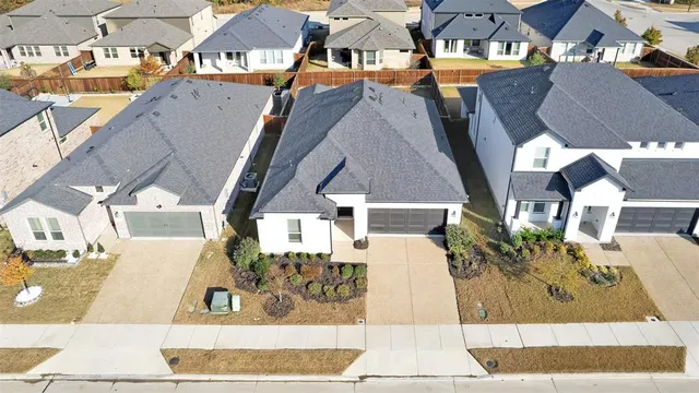 an aerial view of multiple houses