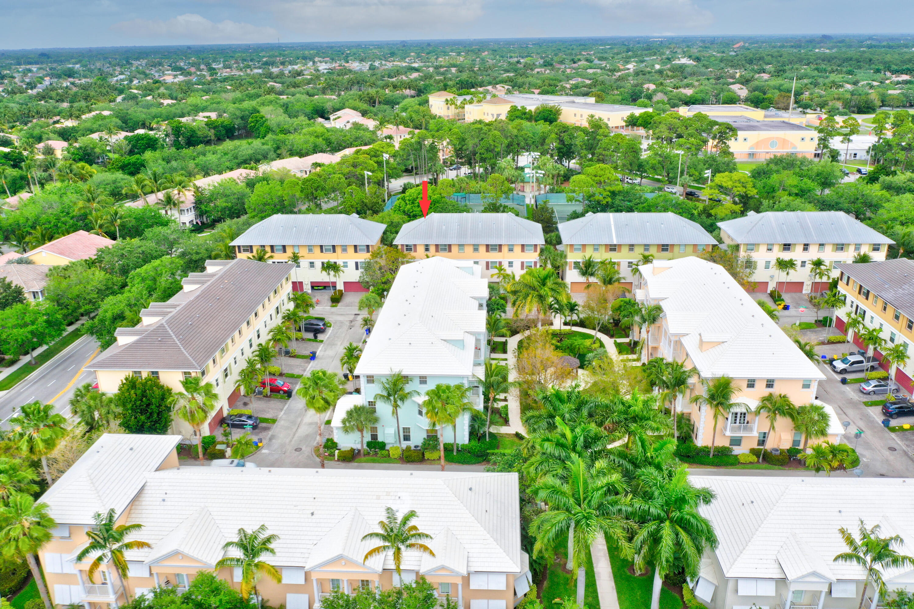 1582 Grande Cull Way Jupiter, FL 33458 - Photo 48 of 75 an aerial view of a city with lots of residential buildings