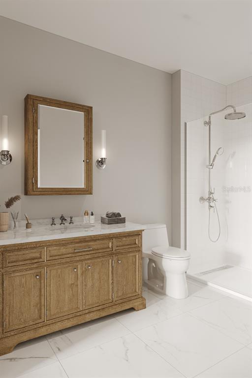 Woodlea Road Tavares, FL 32778 - Photo 15 of 63 a bathroom with a sink a toilet and mirror