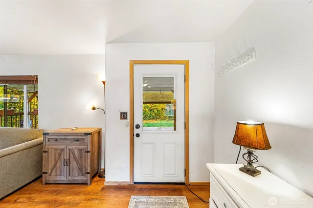 a view of room with window and couch