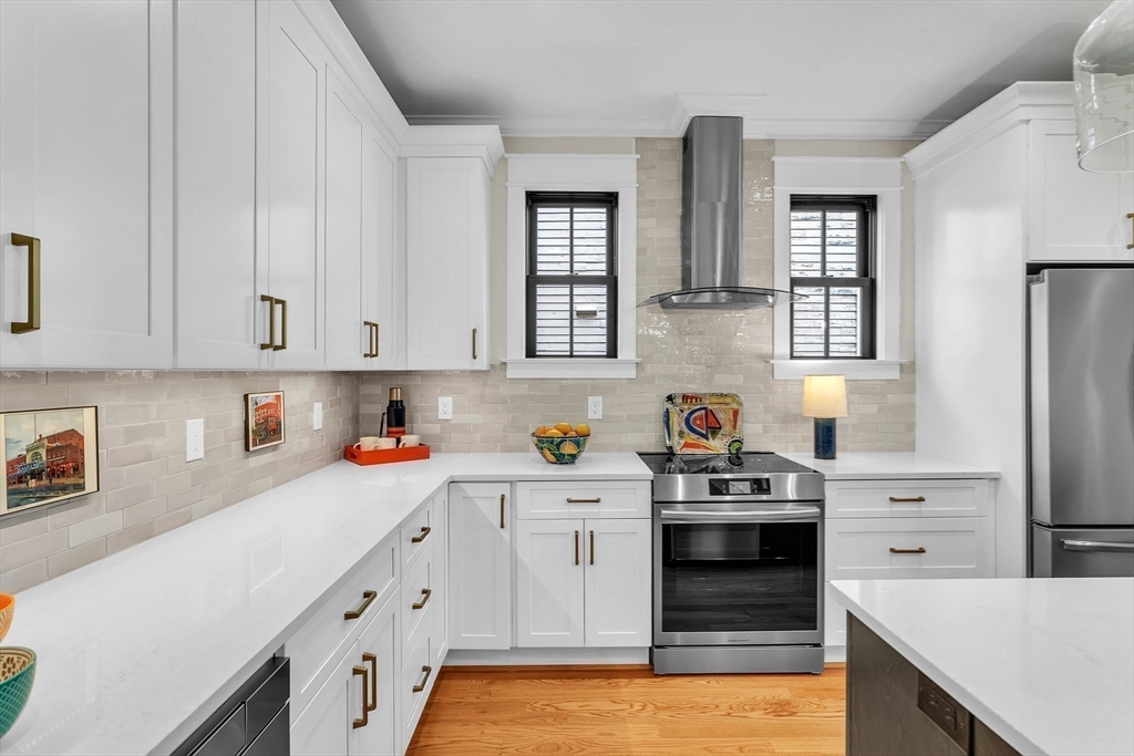 37 Landy Avenue Northampton, MA 01062 - Photo 15 of 41 a kitchen with white cabinets and white appliances