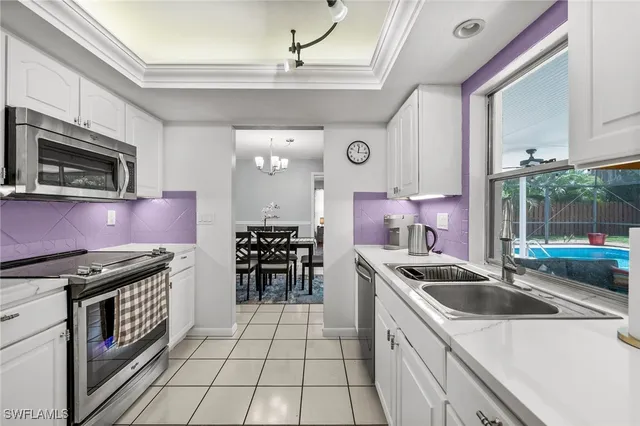 a kitchen that has a sink and a stove top oven