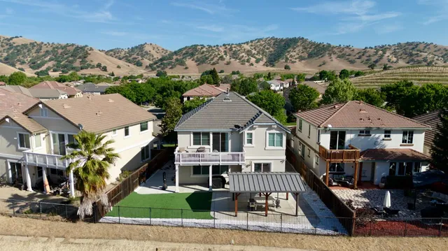 an aerial view of multiple houses