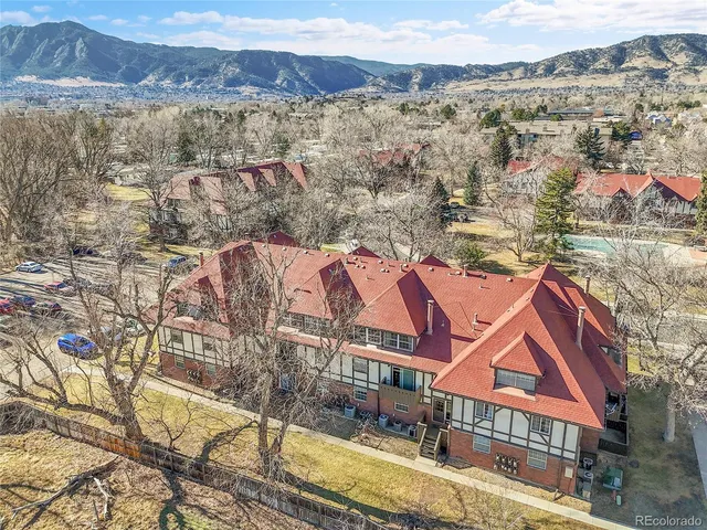 a view of city and mountain