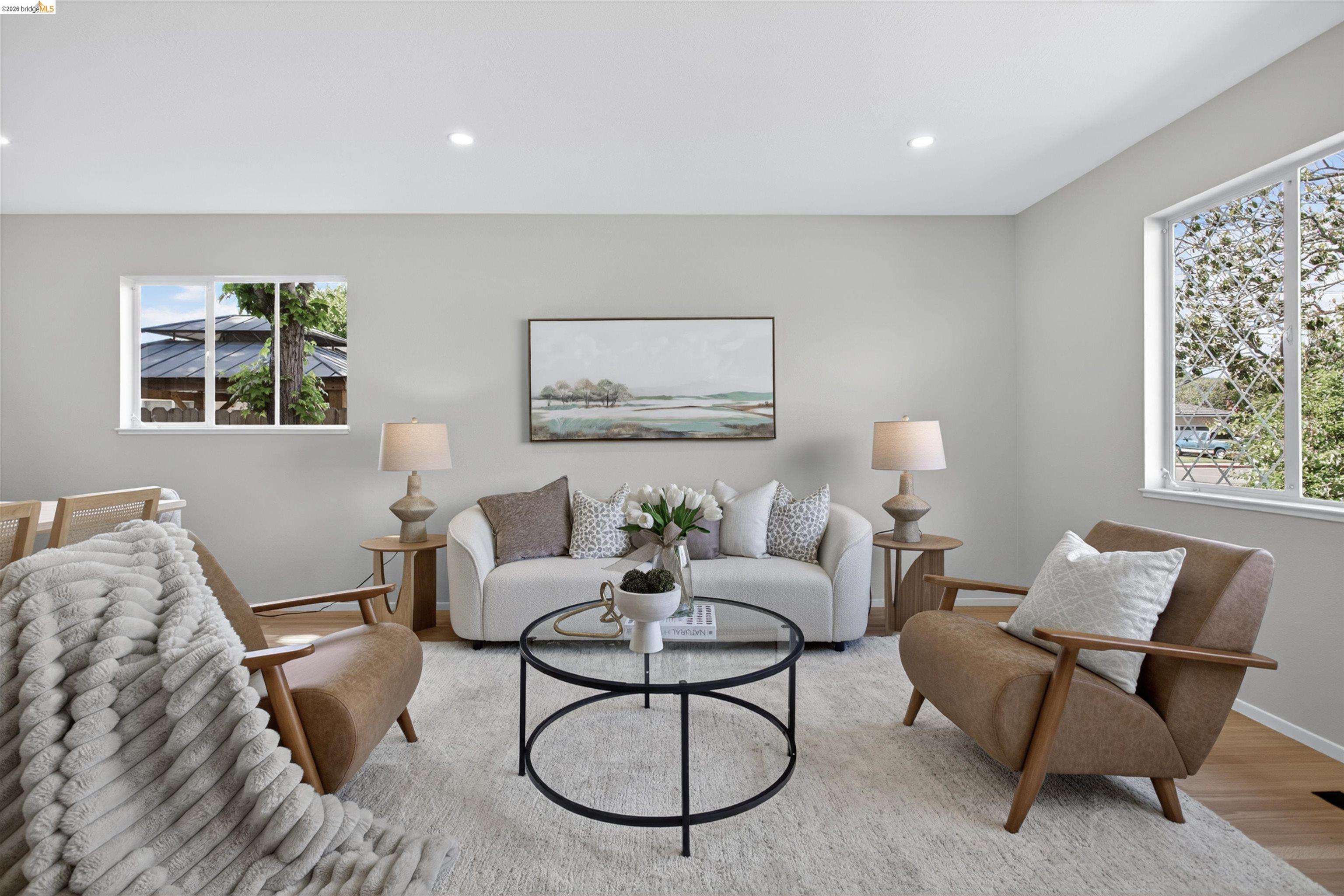 4321 Davis Way Livermore, CA 94550 - Photo 6 of 34 Living area featuring light gray wall paint and recessed ceiling lighting