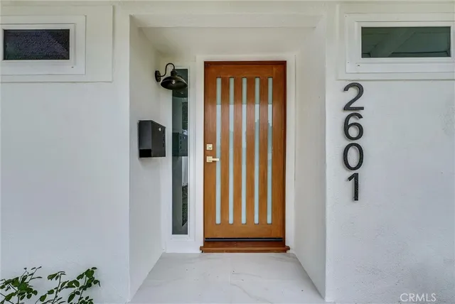 a view of front door and porch