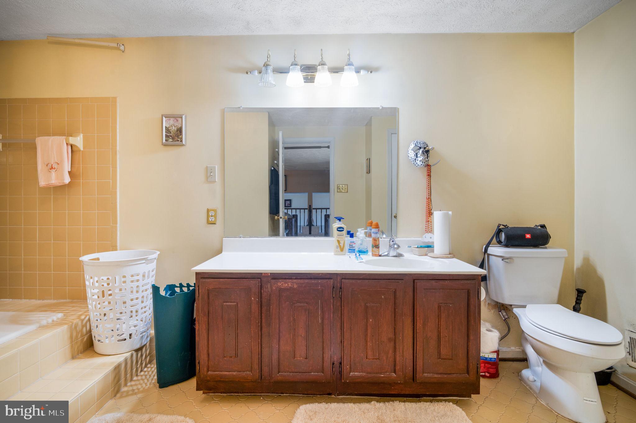 11006 Lake Arbor Way Bowie, MD 20721 - Photo 27 of 46 a bathroom with a sink a toilet and mirror