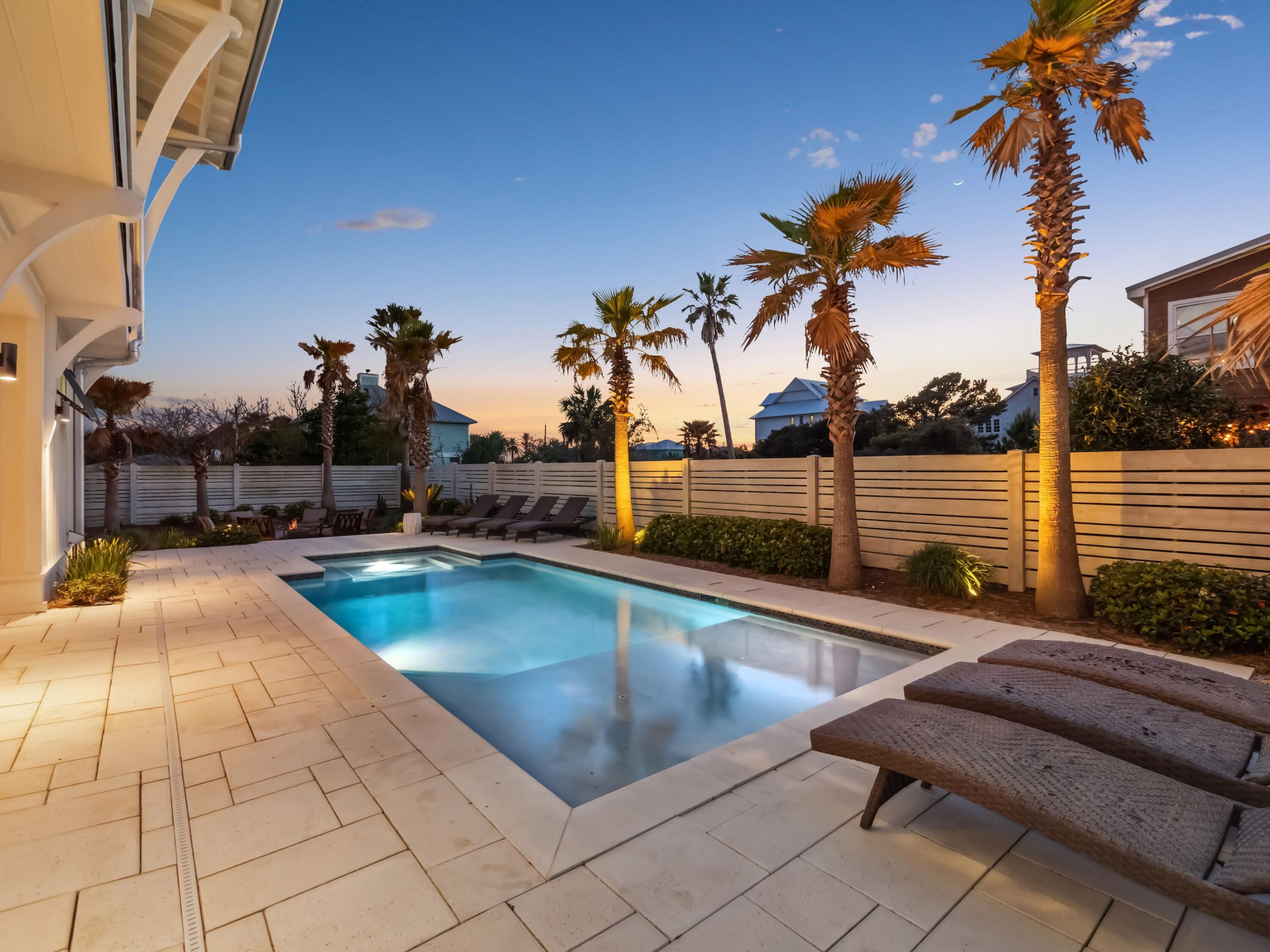 swimming pool with outdoor seating