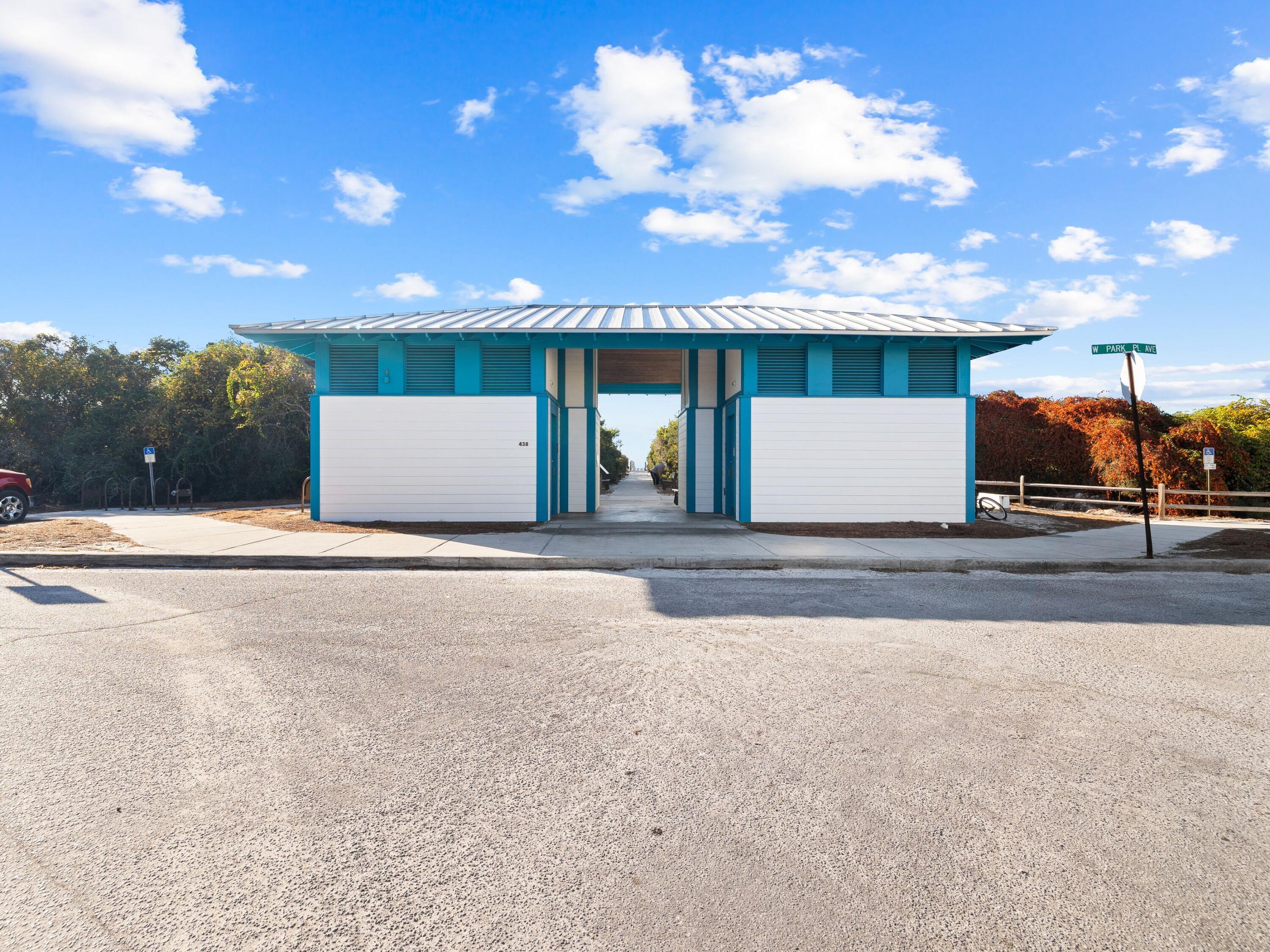178 Pompano Street Inlet Beach, FL 32461 - Photo 47 of 49 a front view of a house with a garden