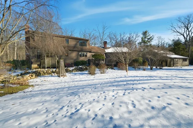 a view of a street with a building