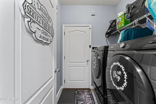 a view of a lake with a park