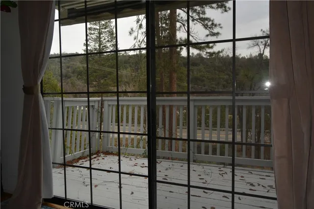 a backyard of a house with seating space