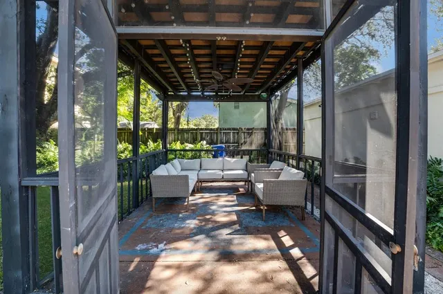 a view of a backyard of the house