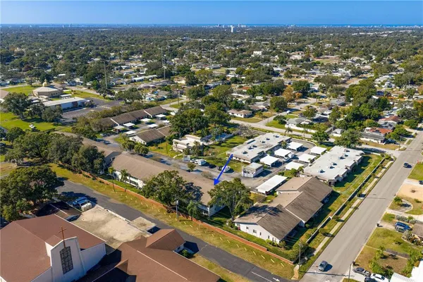 an aerial view of multiple house