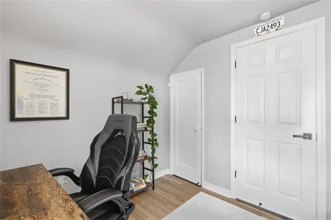 a view of room with gym equipment