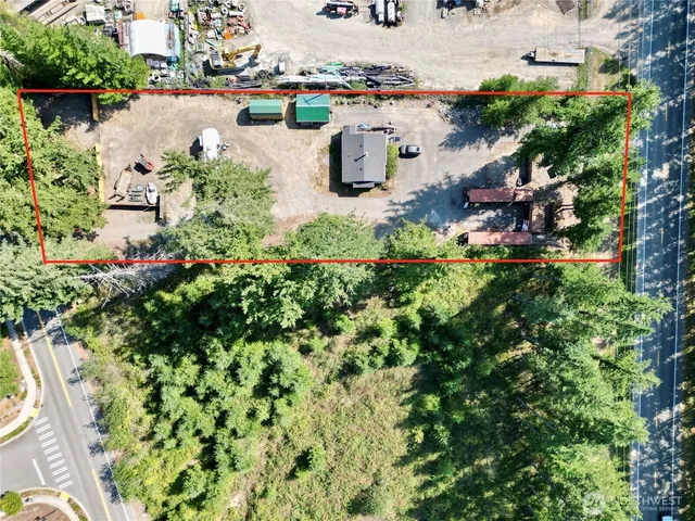 a view of a lake with sitting area