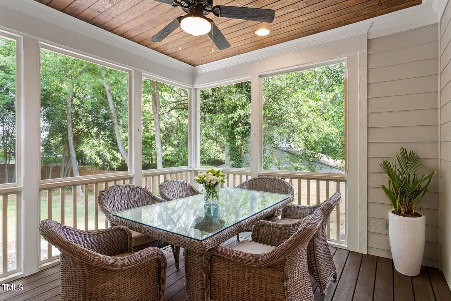 715 Kimbrough Street Raleigh, NC 27608 - Photo 35 of 42 a dining room with furniture window and wooden floor