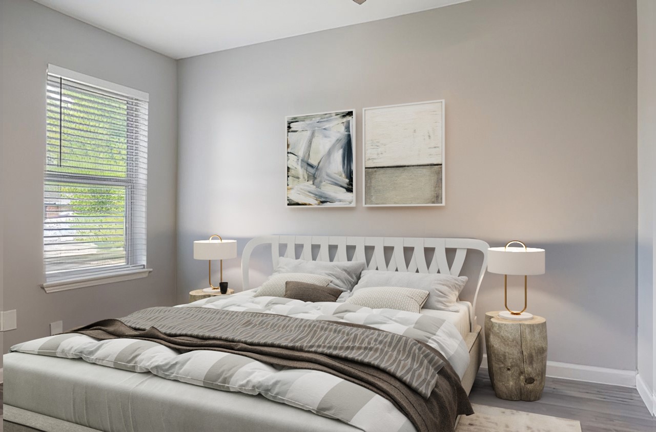 415 Bellmar Lane Friendswood, TX 77546 - Photo 27 of 34 a bedroom with a bed and a couch