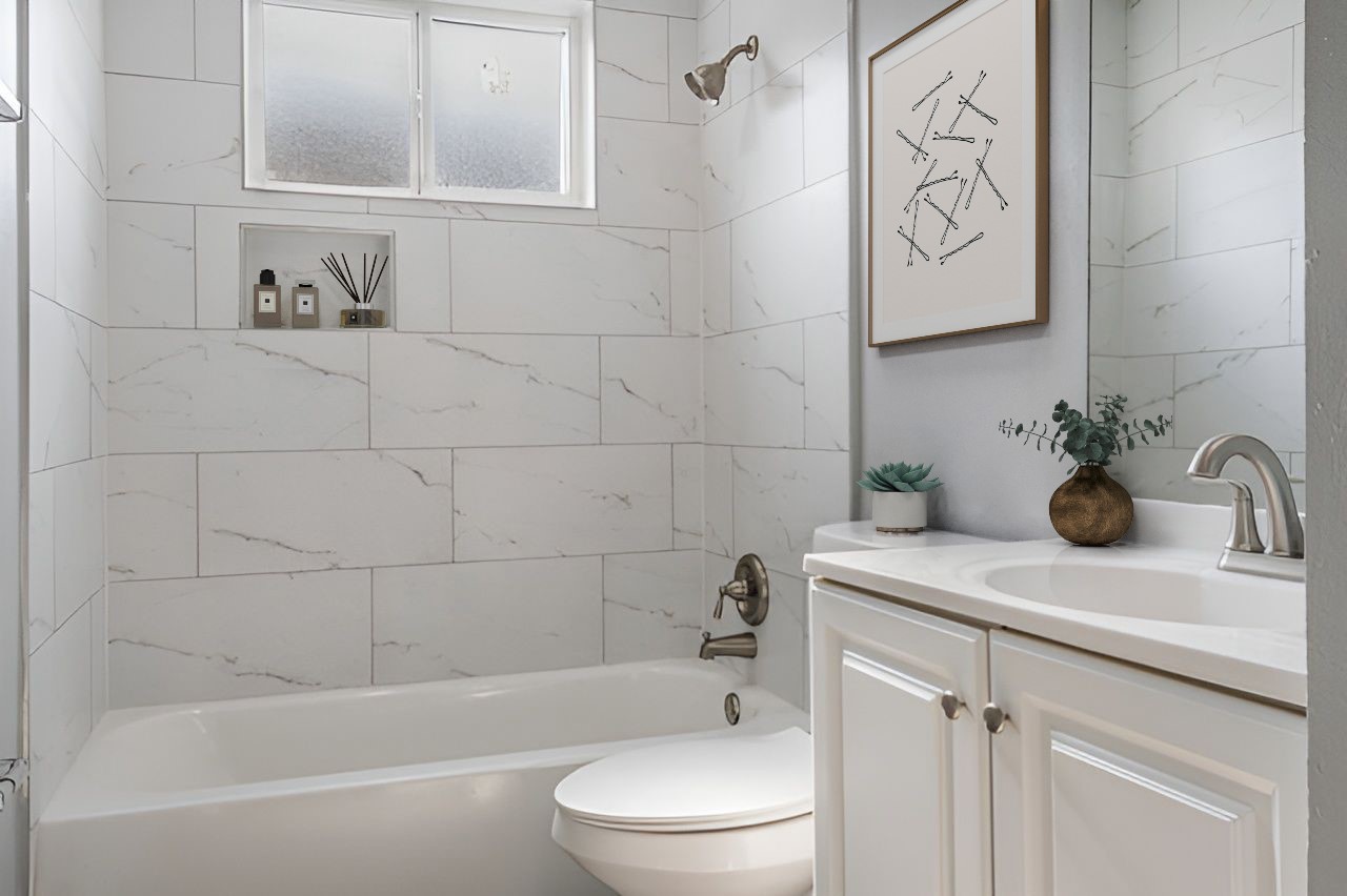 415 Bellmar Lane Friendswood, TX 77546 - Photo 29 of 34 a bathroom with a sink and a bathtub