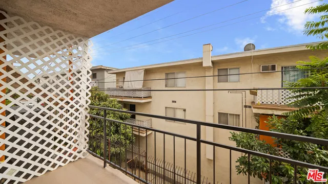 a view of a balcony