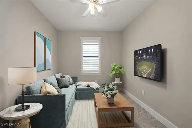 an empty room with a window