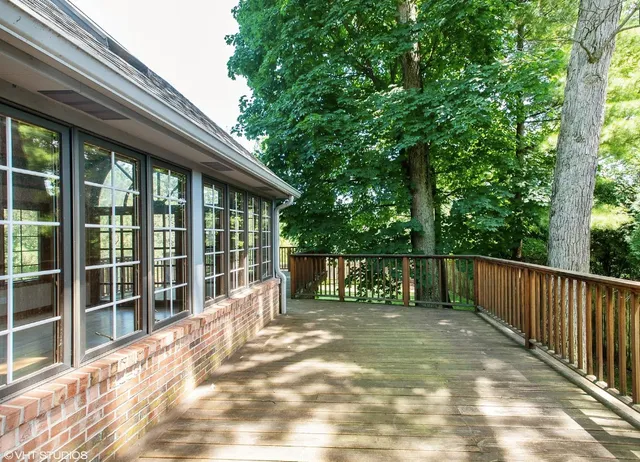a view of backyard with green space