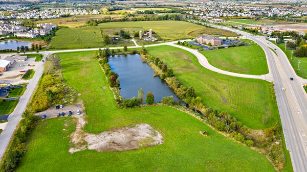 an aerial view of a city