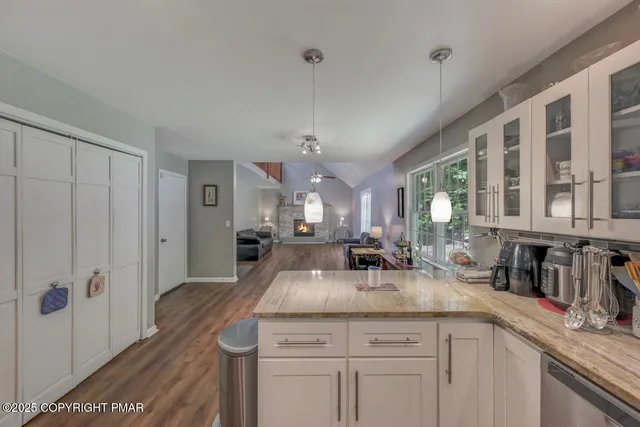 a view of a bathroom with a window